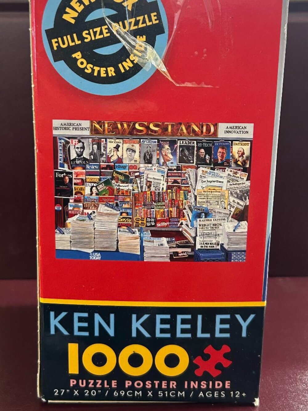 Ceaco Ken Keeley Hollywood Newsstand 1000 Piece Jigsaw Puzzle and Poster NEW